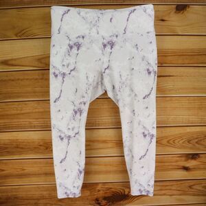 Old Navy Active Leggings Powersoft High Rise Go-Dry Womens Size 3X White Marbled